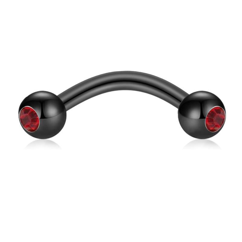 Red CZ Rook Earring