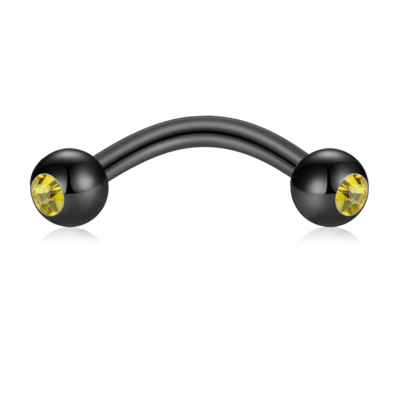Yellow CZ Rook Earring