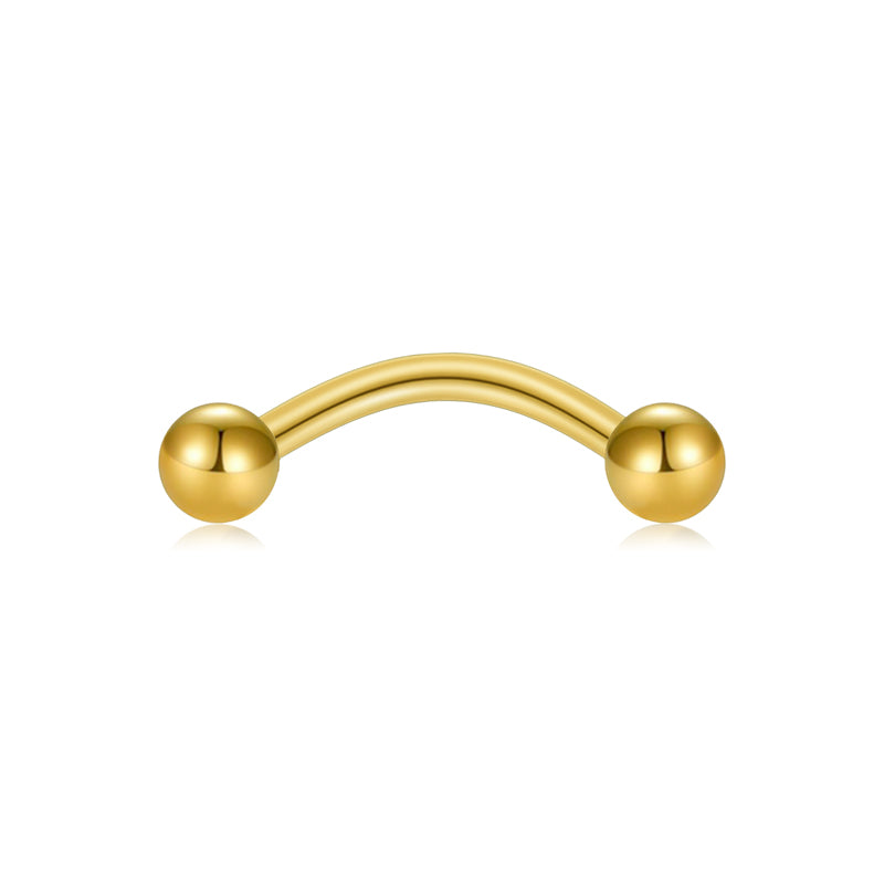 Rook Earrings 16G Gold Ball