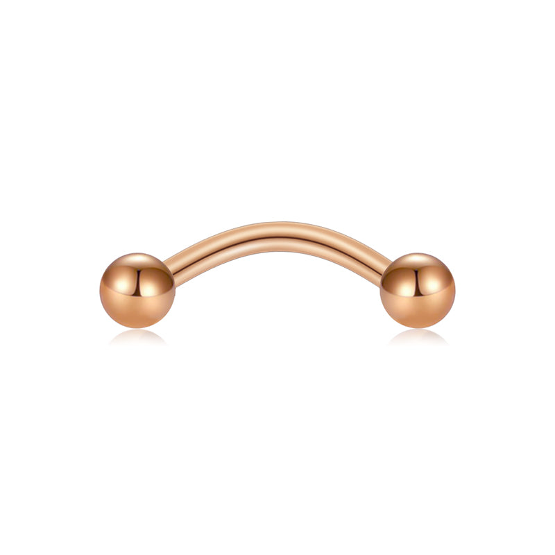 Rook Earrings 16G Rose Gold Ball