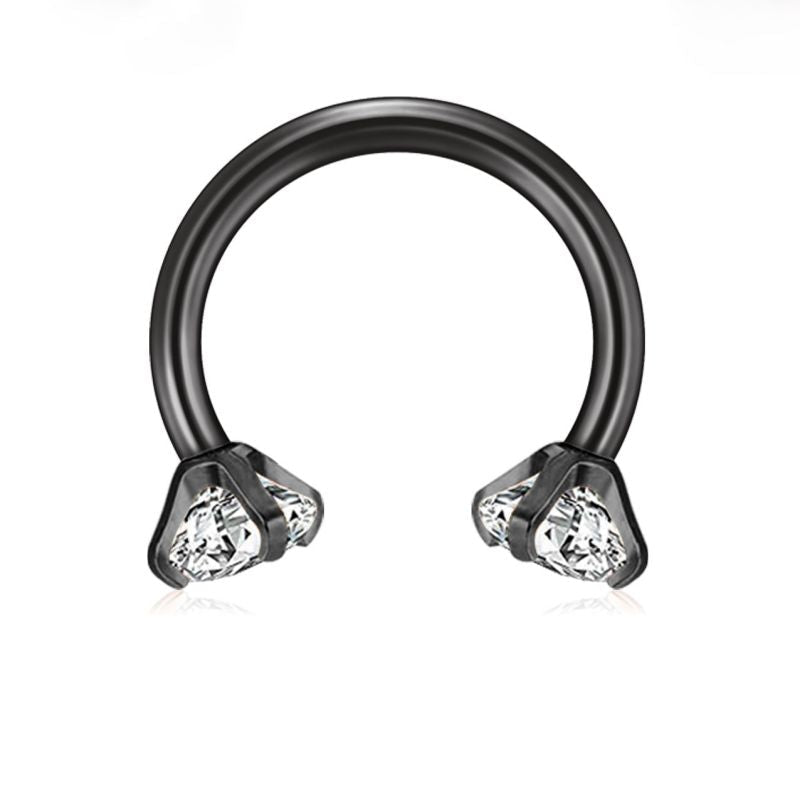 Septum Ring 16G 14G Stainless Steel CZ Helix Earring Jewelry