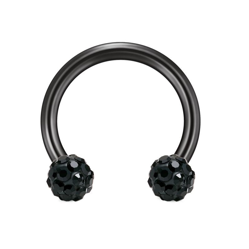 Horseshoe Septum Ring Crystall Ball Helix Earring
