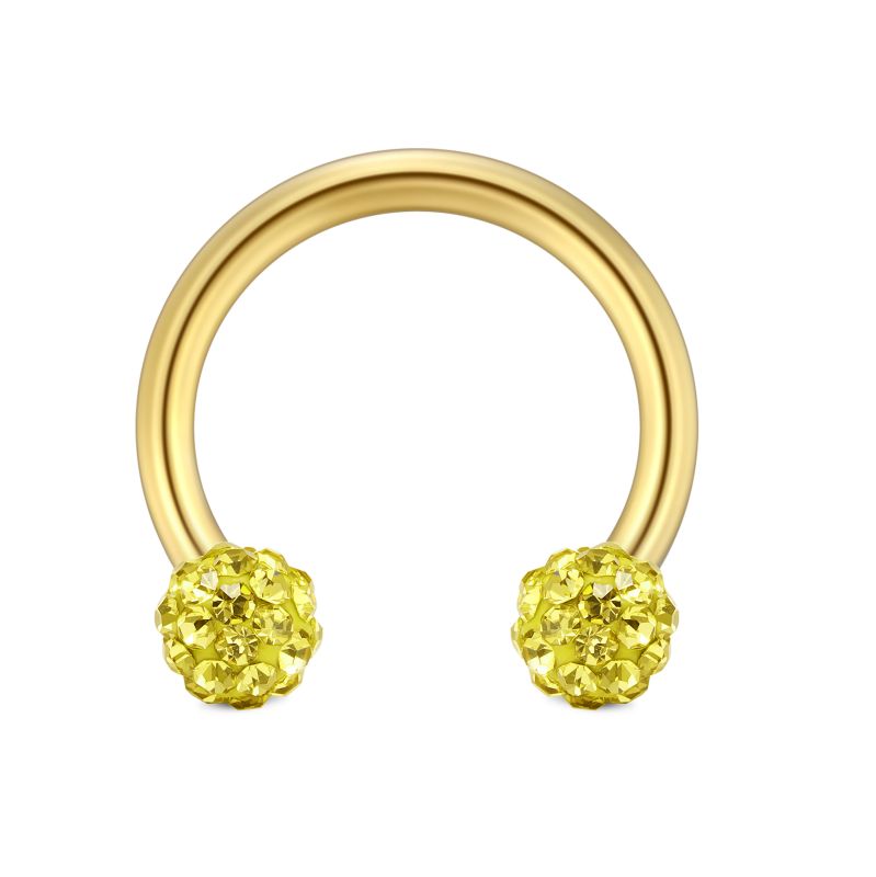 Horseshoe Septum Ring Crystall Ball Helix Earring