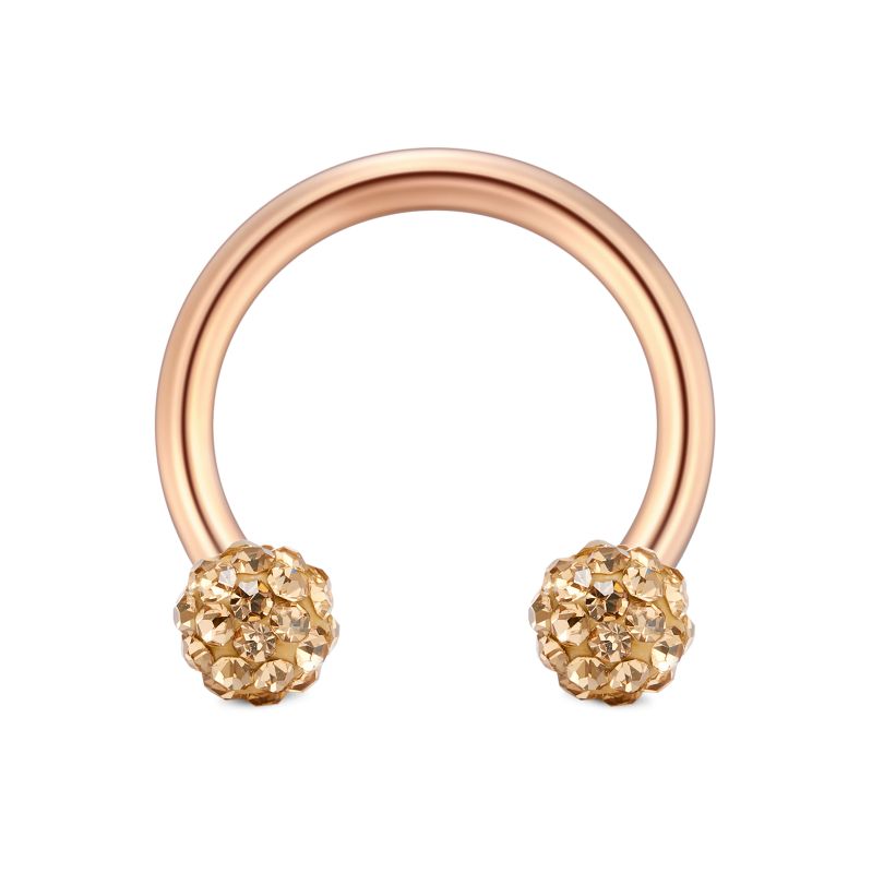 Horseshoe Septum Ring Crystall Ball Helix Earring
