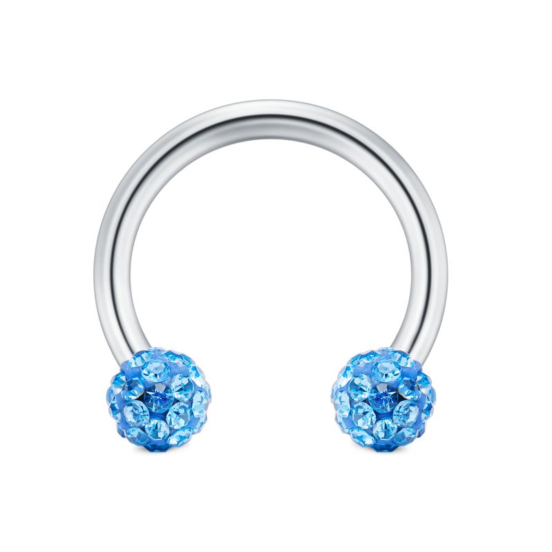 Horseshoe Septum Ring Crystall Ball Helix Earring