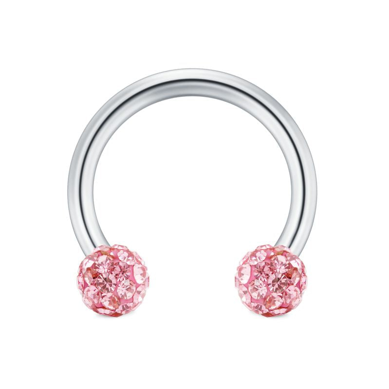 Horseshoe Septum Ring Crystall Ball Helix Earring