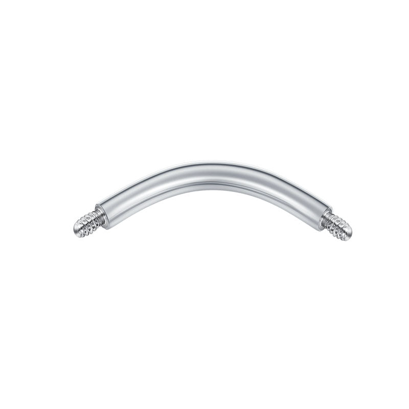 14G Curved Barbell Stainless Steel Silver  18mm