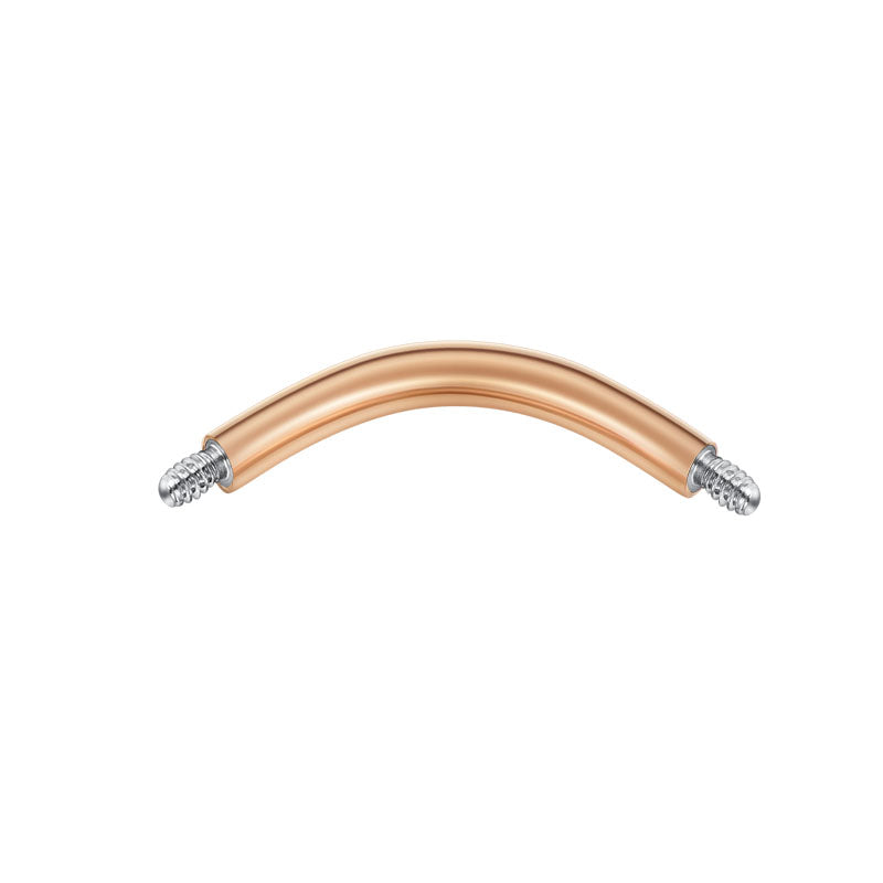 14G Curved Barbell Stainless Steel Rose Gold 8mm