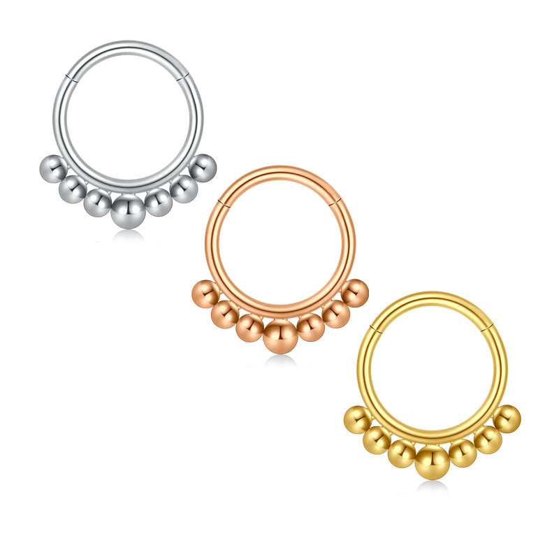 16G 8MM Septum Clicker Segment Ring Helix Hoop Earring
