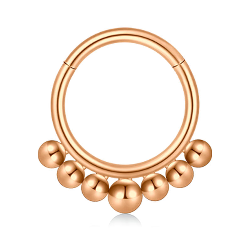 septum clicker rose gold