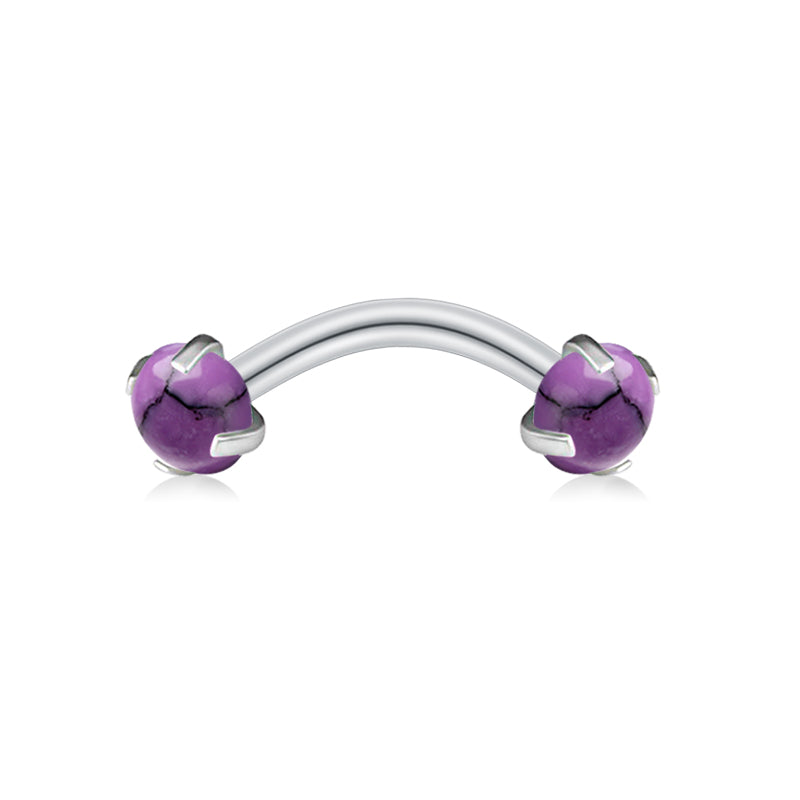 Purple Turquoise Rook Earrings