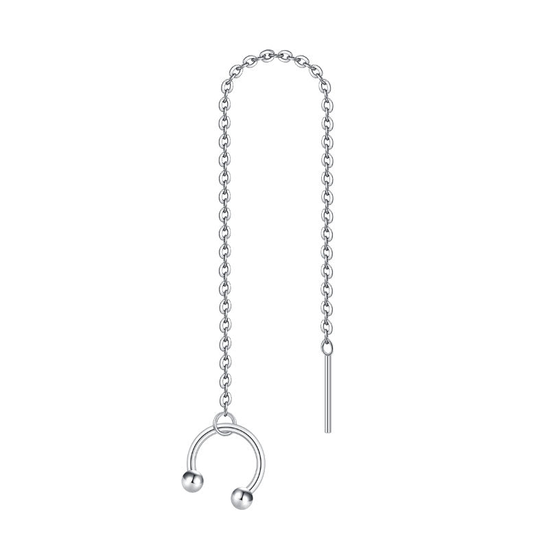 helix earring chain silver