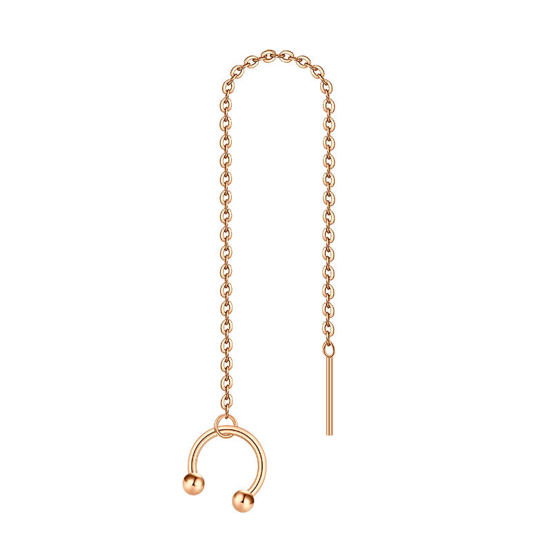 helix earring chain rose gold