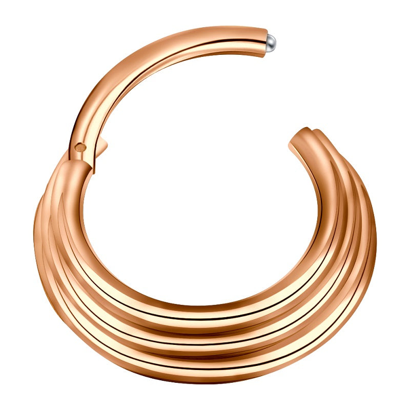septum clicker rose gold