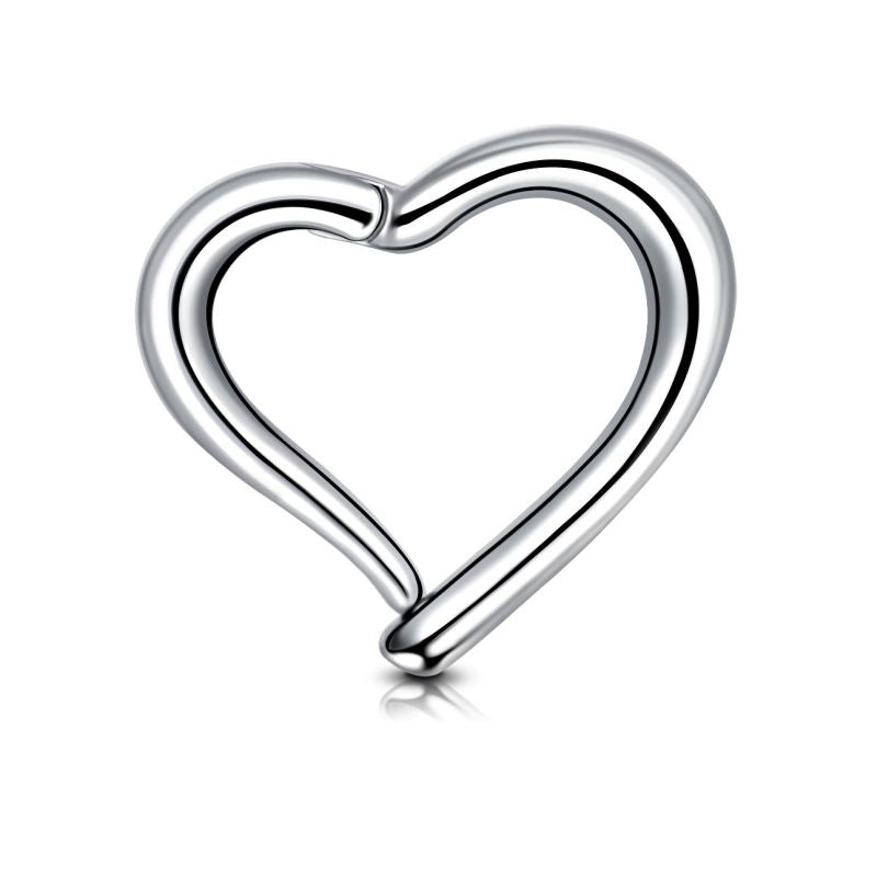 septum clicker silver heart