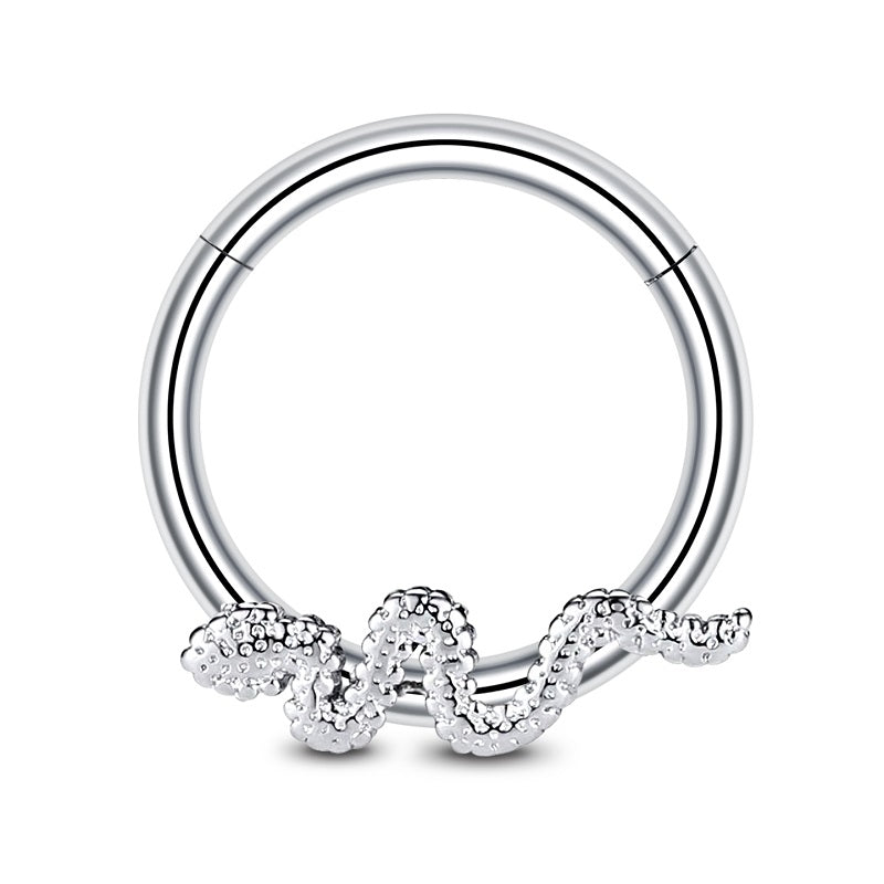 septum clicker silver snake