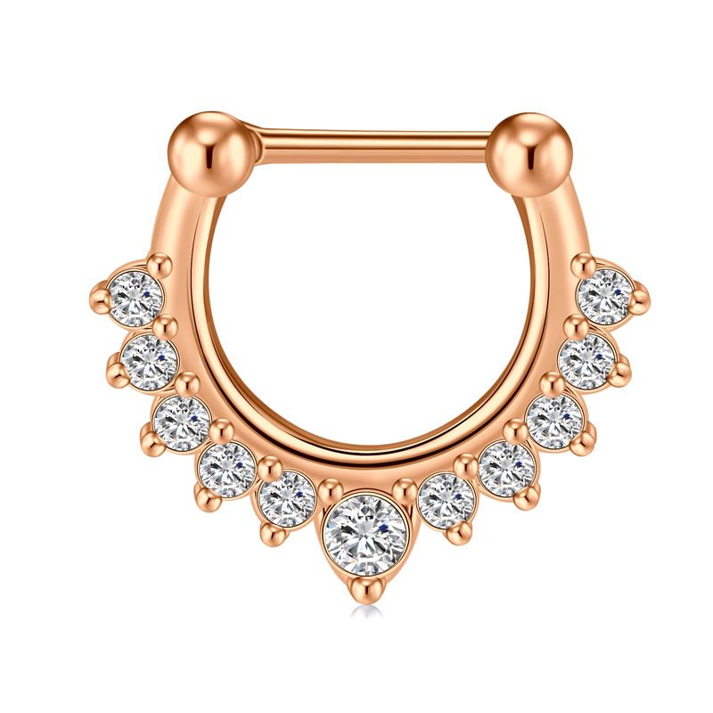 septum clicker rose gold