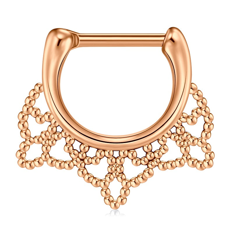 septum clicker rose gold