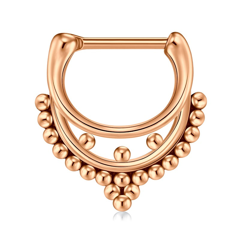 septum clicker rose gold