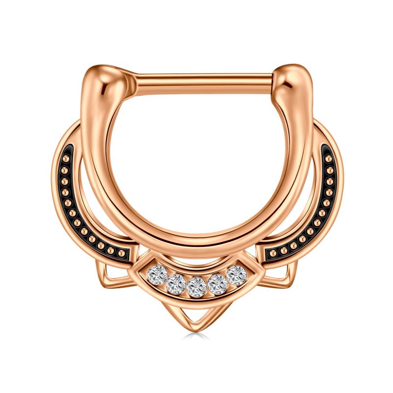 septum clicker rose gold