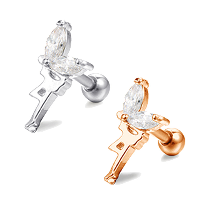 16g Tragus Earrings Studs Cartilage Earrings Dancing Girl