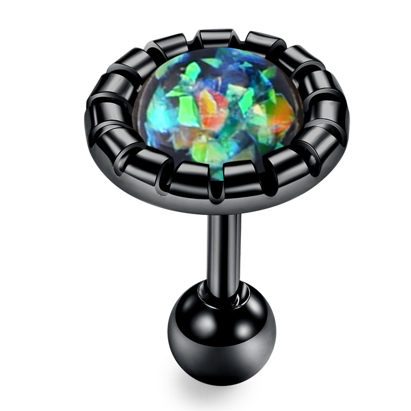 16g Tragus Earrings Studs 6mm Opal