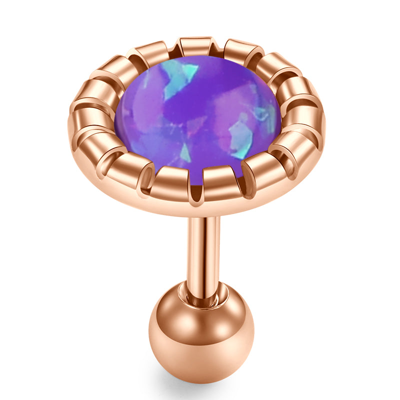 16g Tragus Earrings Studs 6mm Opal