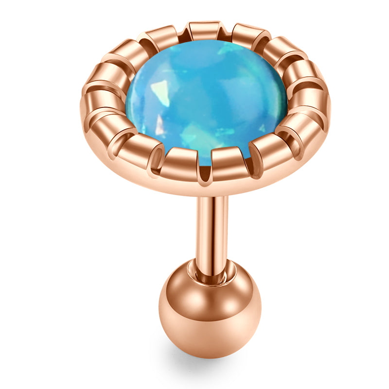 16g Tragus Earrings Studs 6mm Opal