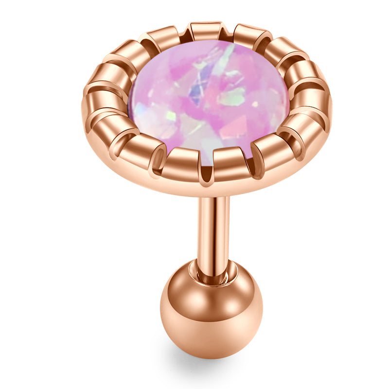 16g Tragus Earrings Studs 6mm Opal