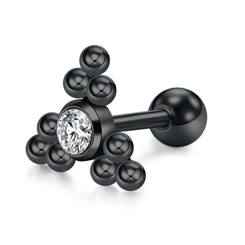 16g Tragus Earrings Studs 6mm CZ