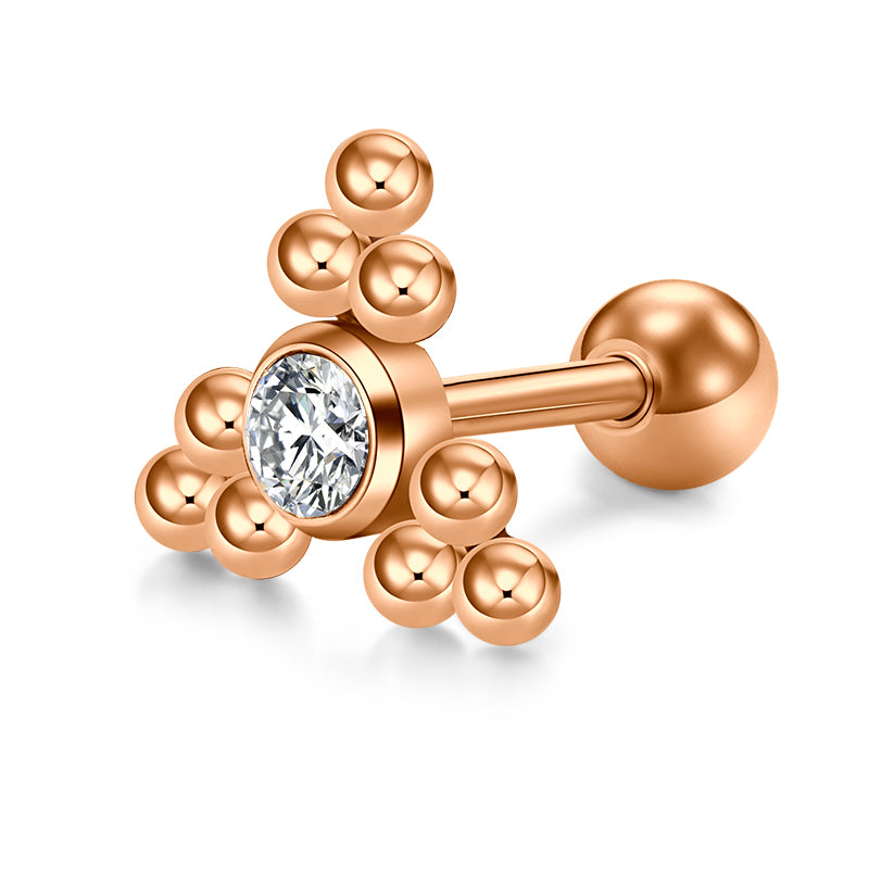 16g Tragus Earrings Studs 6mm CZ