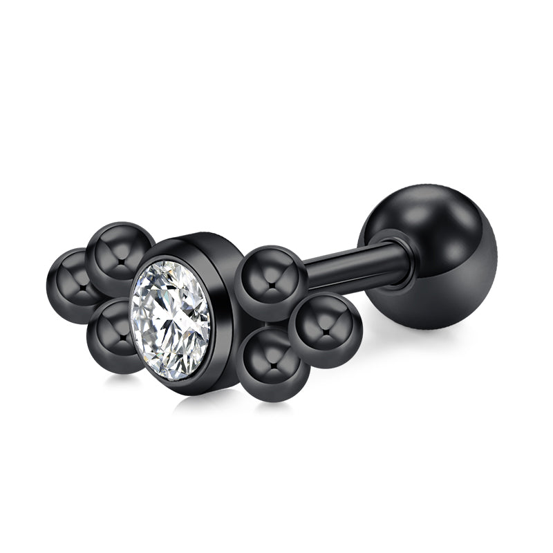 16g Tragus Earrings Studs 6mm CZ