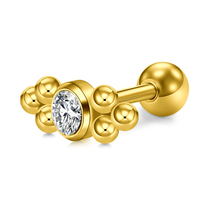16g Tragus Earrings Studs 6mm CZ