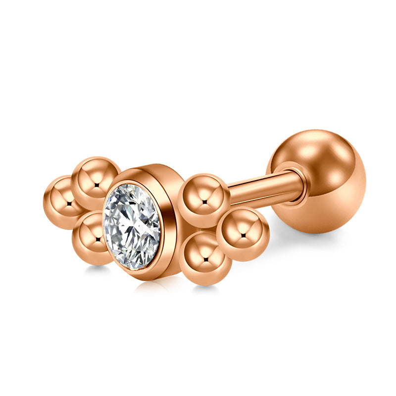 16g Tragus Earrings Studs 6mm CZ
