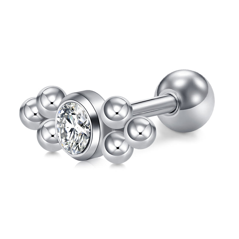 16g Tragus Earrings Studs 6mm CZ
