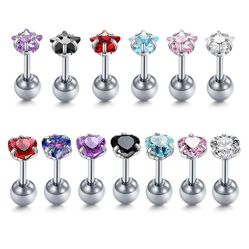 16g Tragus Earrings Studs Diamond