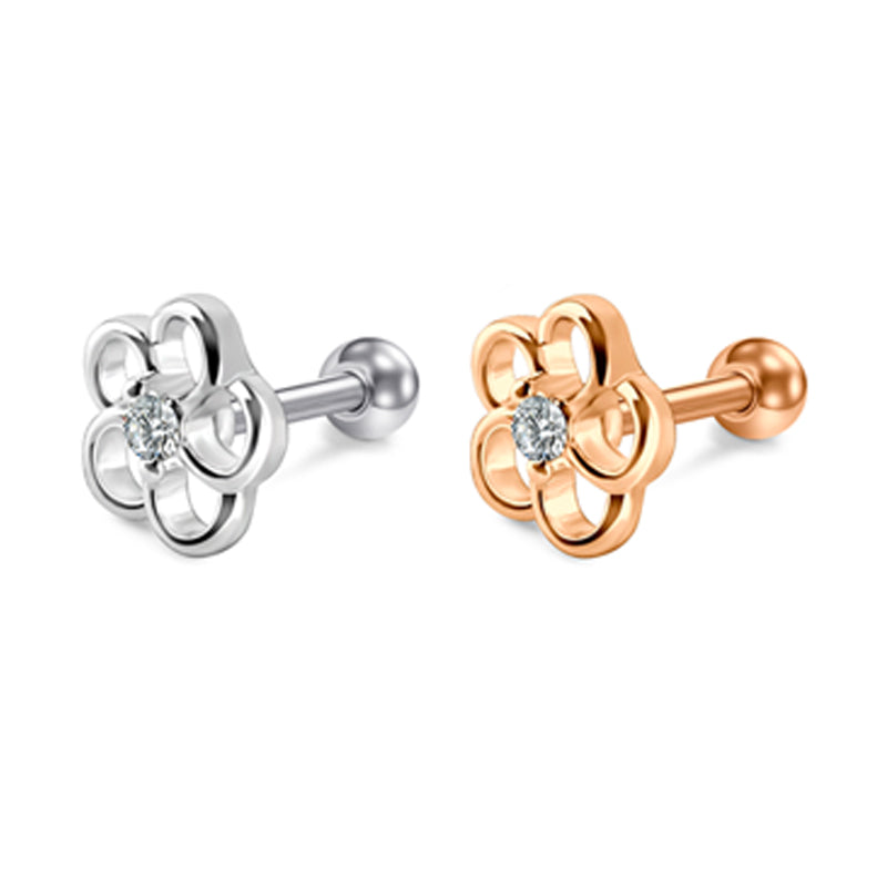 16g Tragus Earrings Cartilage Earrings Flower 6mm