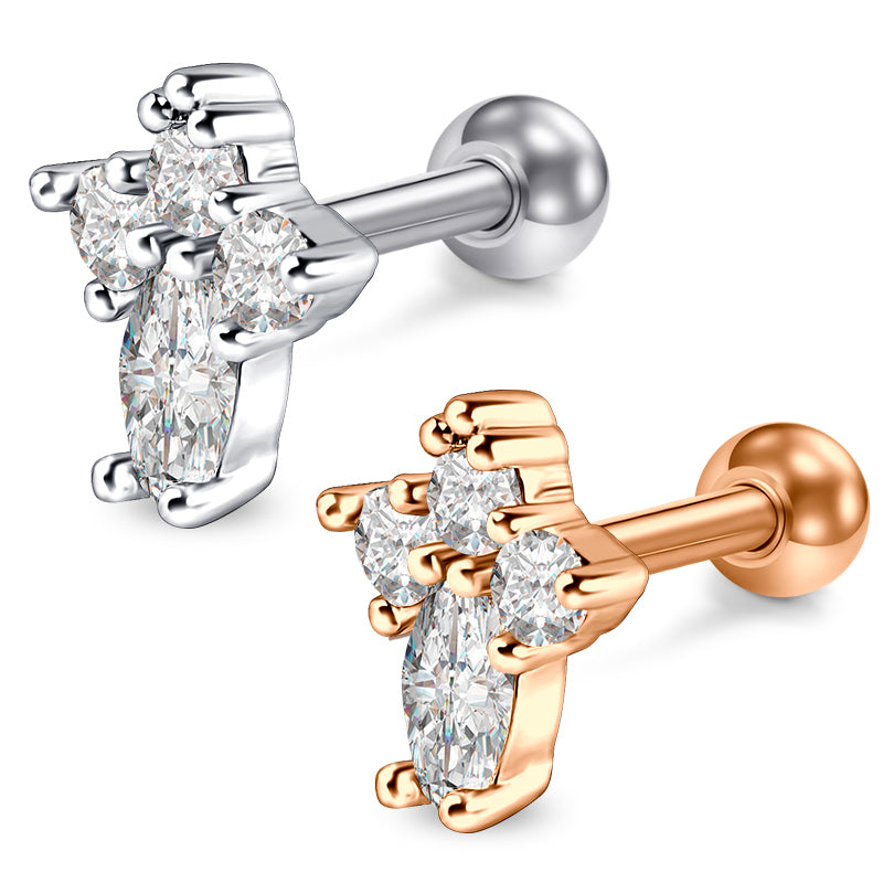 16gauge Tragus Earrings Cartilage Jewelry Diamond