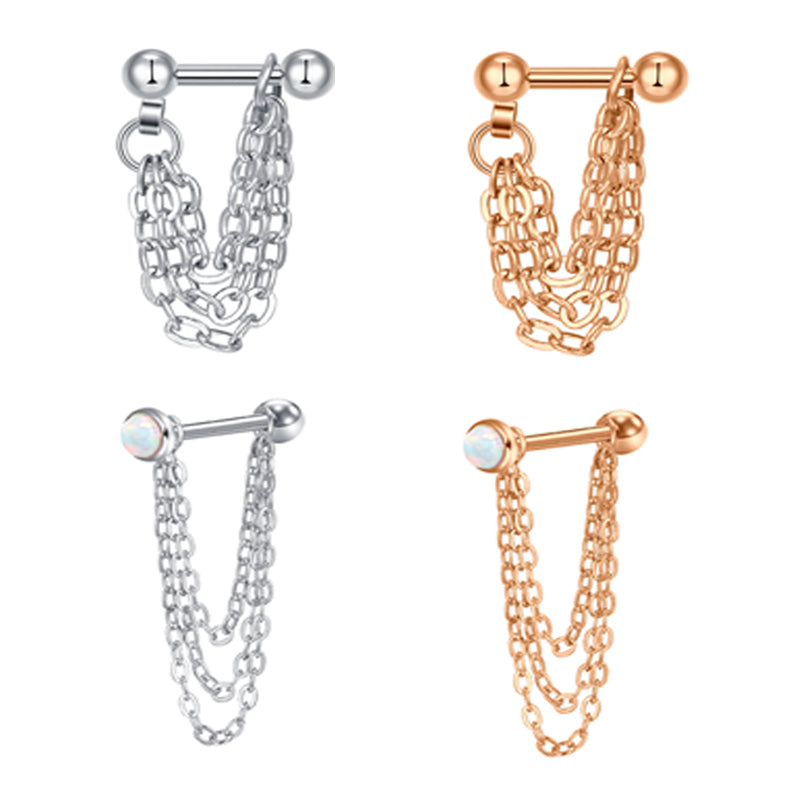 16g Helix Earrings Conch Earrings with Chain
