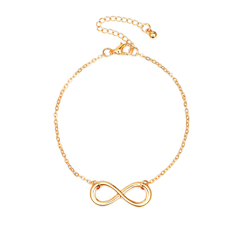 Rose Gold Single layer smooth splayed Anklet