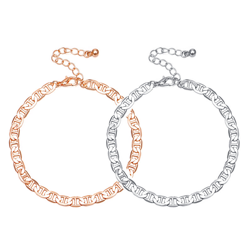 Personalized wide Chain Anklet