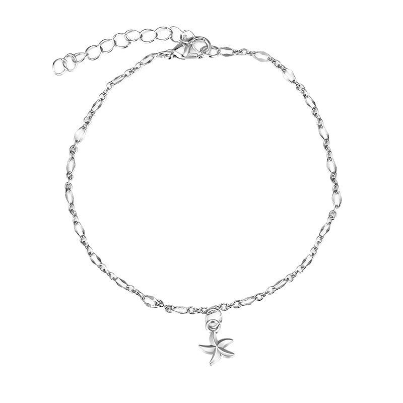 Silver Sole starfish Anklet