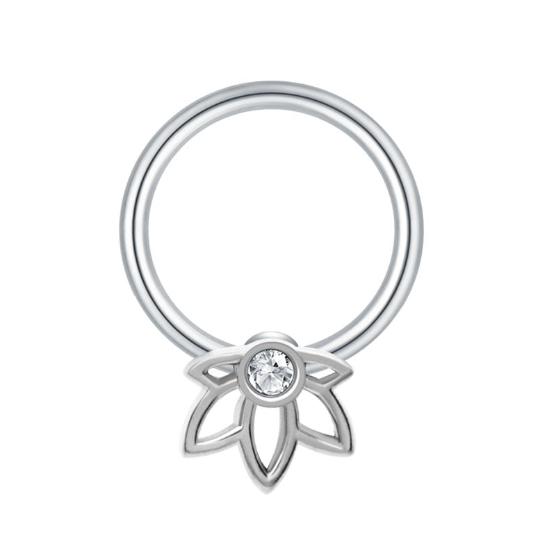 Flower 14G 10MM Septum Ring Nipple Belly Cartilage Helix Earring Hoop Piercing