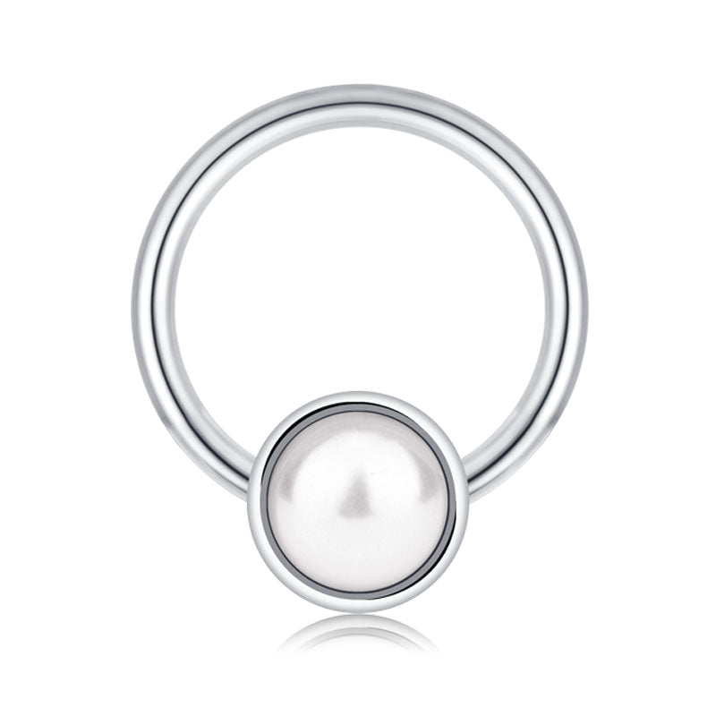 Pearl Septum Ring Nose Ring Cartilage Helix Hoop Earring