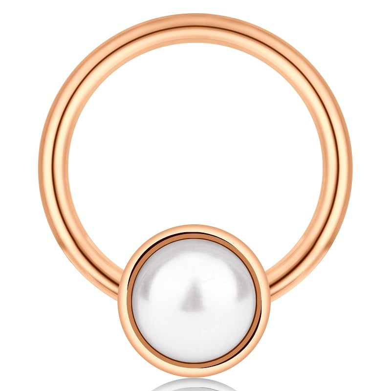 Pearl Septum Ring Nose Ring Cartilage Helix Hoop Earring
