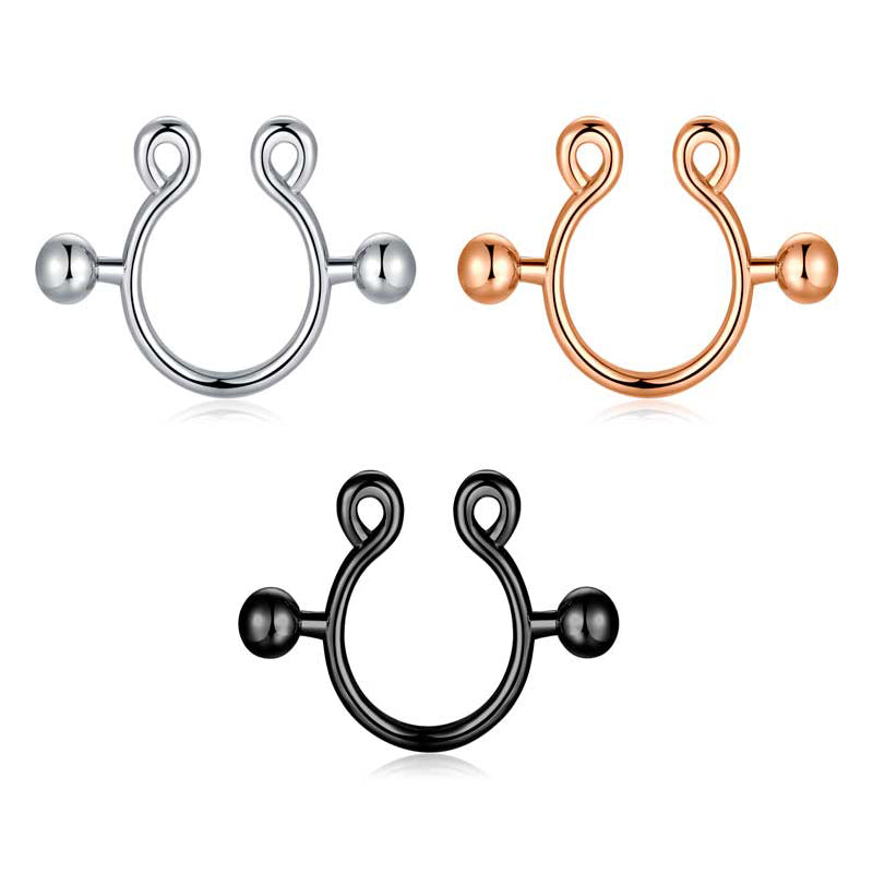 Adjustable Nipplerings Piercing Clip Jewellery for women men 14g 16mm