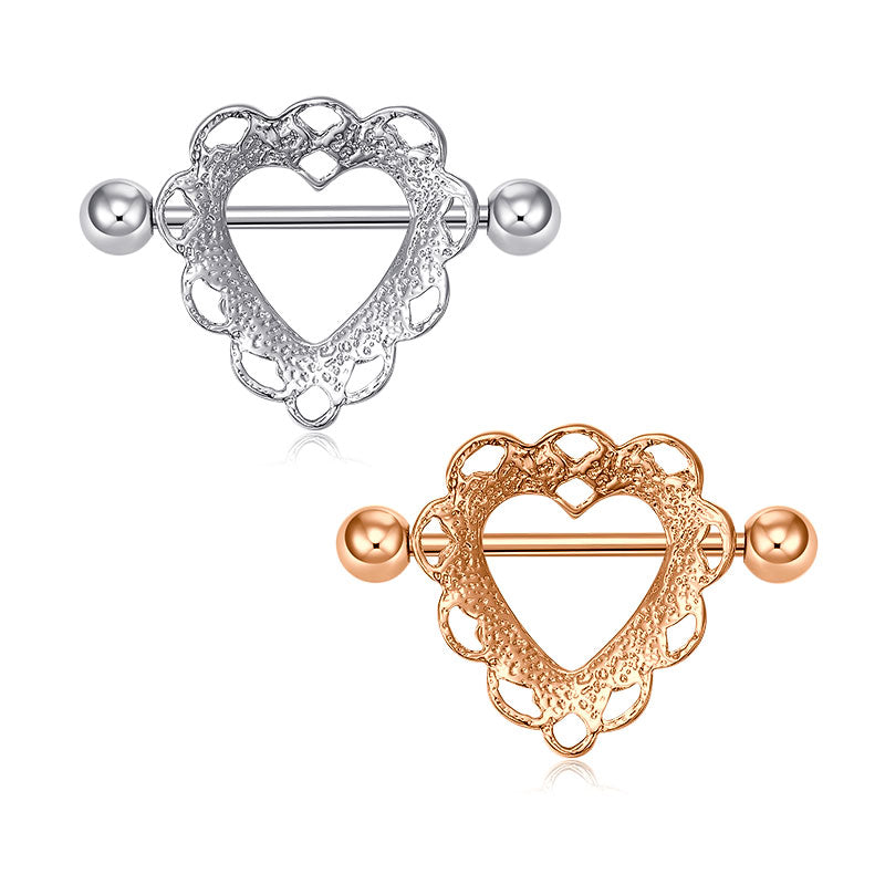 Nipple Ring Barbell Rings Bars Body Piercing Jewelry Nipple Shield Ring Heart shape