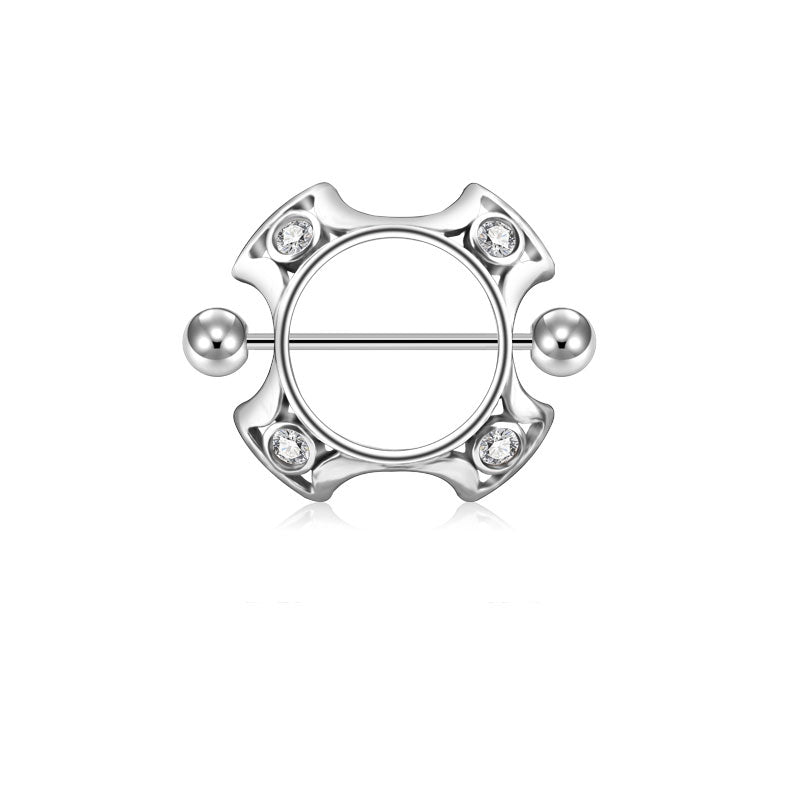 Silver 14mm Nipple Shield Ring