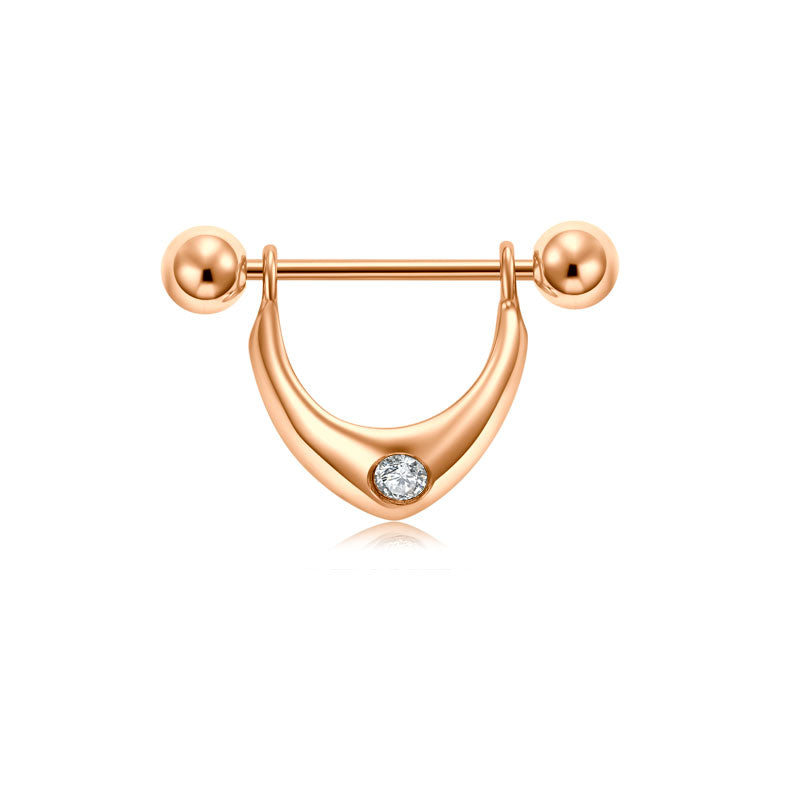 Rose gold 18mm Nipple Shield Ring