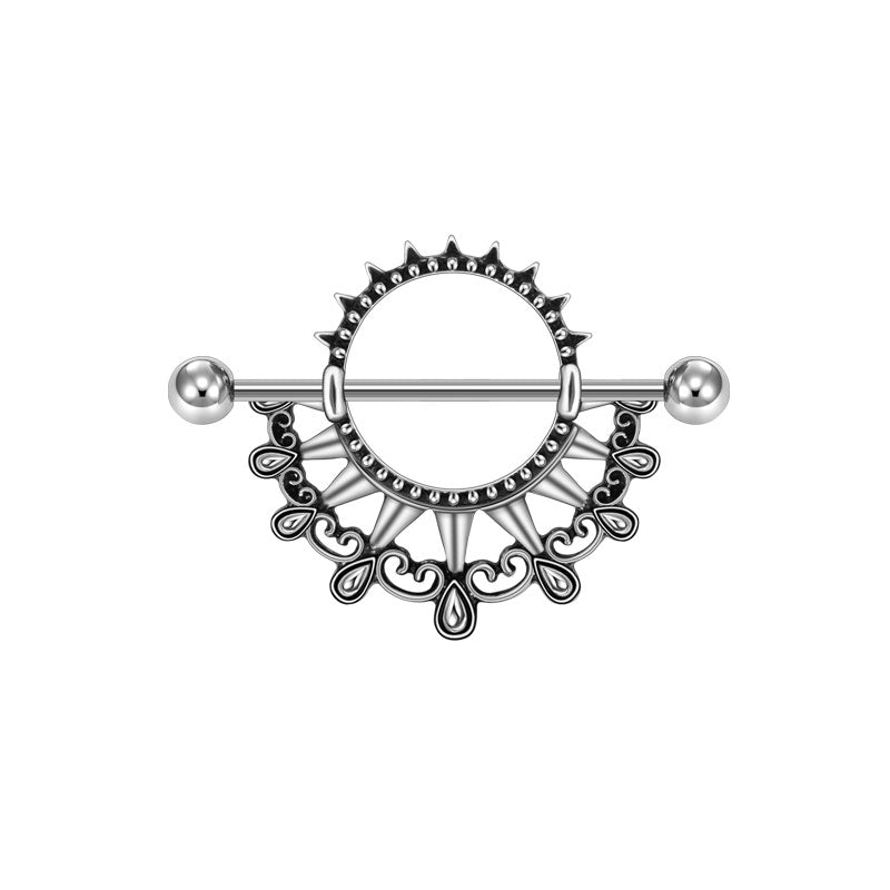 Silver 32mm Nipple Shield Ring